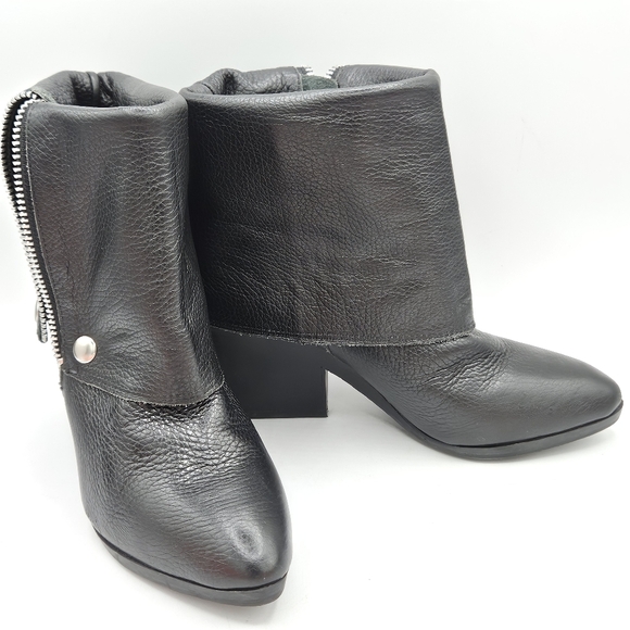 Michael Kors Bassey convertible black leather tall or short 3" heel boots - Picture 10 of 16